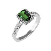 Anello Gazzola Gioielli Donna in Oro bianco Smeraldo 0.95 Ct AN-2614-8-1-10-S-OT-N-F-VS - AN-2614-8-1-13-S-OT-N-G-SI